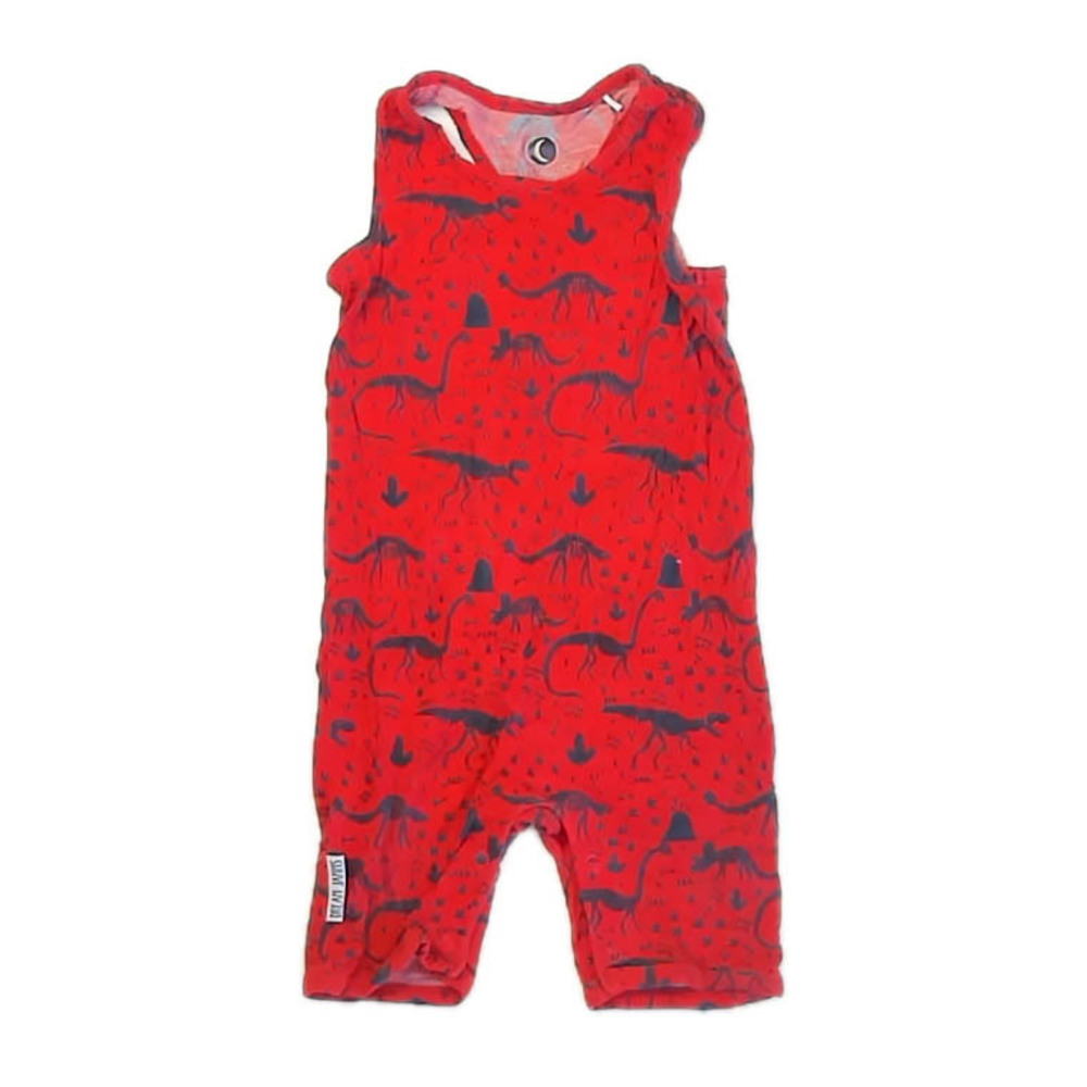 Dream Jamms Boys Red Dinosaurs Romper size: 18-24 Months